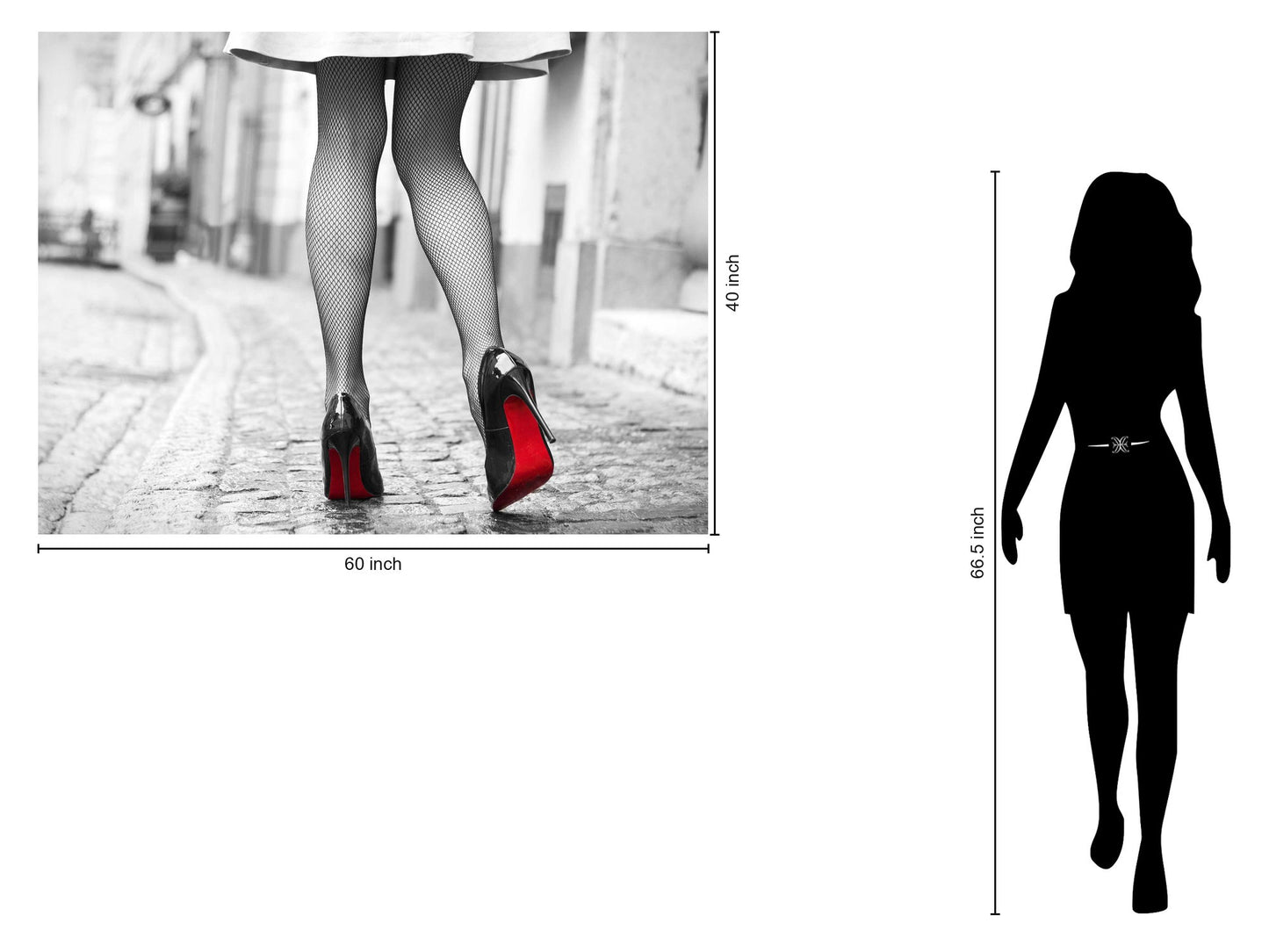 Floating Tempered Glass With Foil Shoes With Red - Pearl Silver