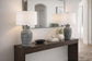 Textured Aura Textured Ceramic Table Lamp (Set of 2) - Textured Black And White Ceramic