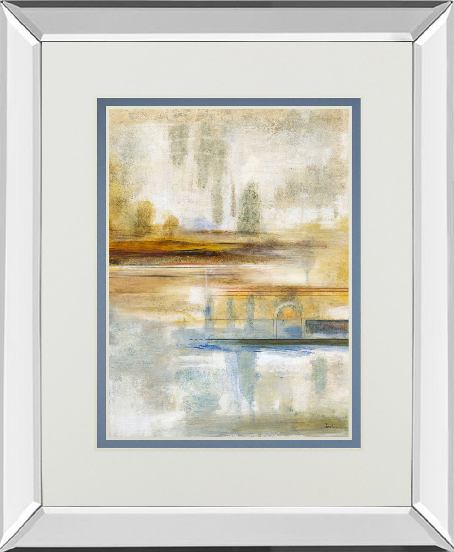 Earthscape Il By Augustine - Mirror Framed Print Wall Art - Bronze