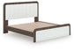 Kendanport - 4 Pc. - King Platform Bed, Dresser, Mirror And Nightstand - Brown / White