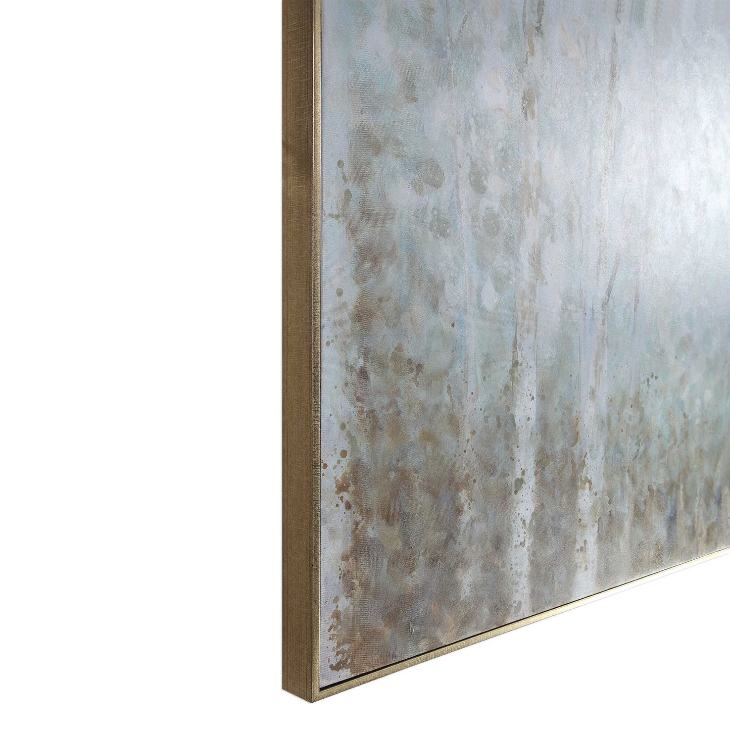 Cotton Woods - Hand Painted Canvas - Light Blue