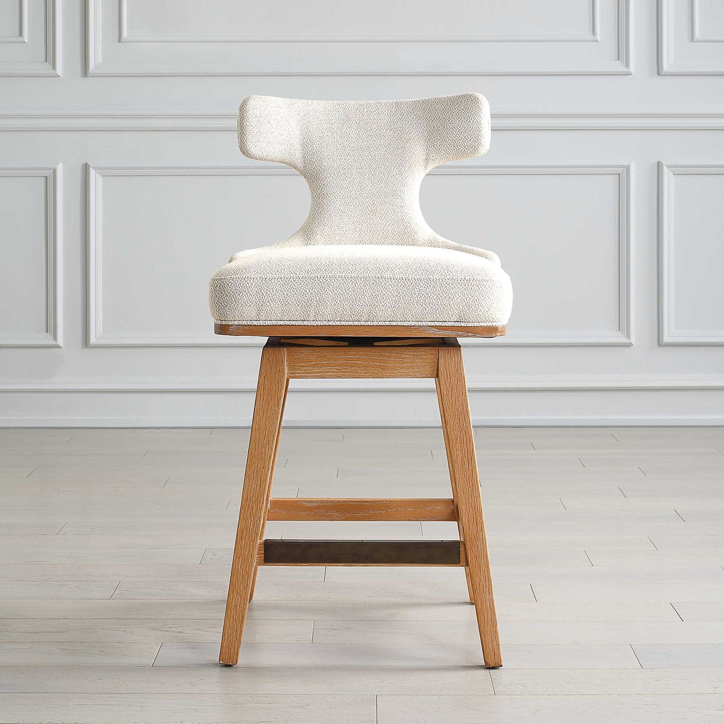 Klismos - Fabric Counter Stool - Off-White