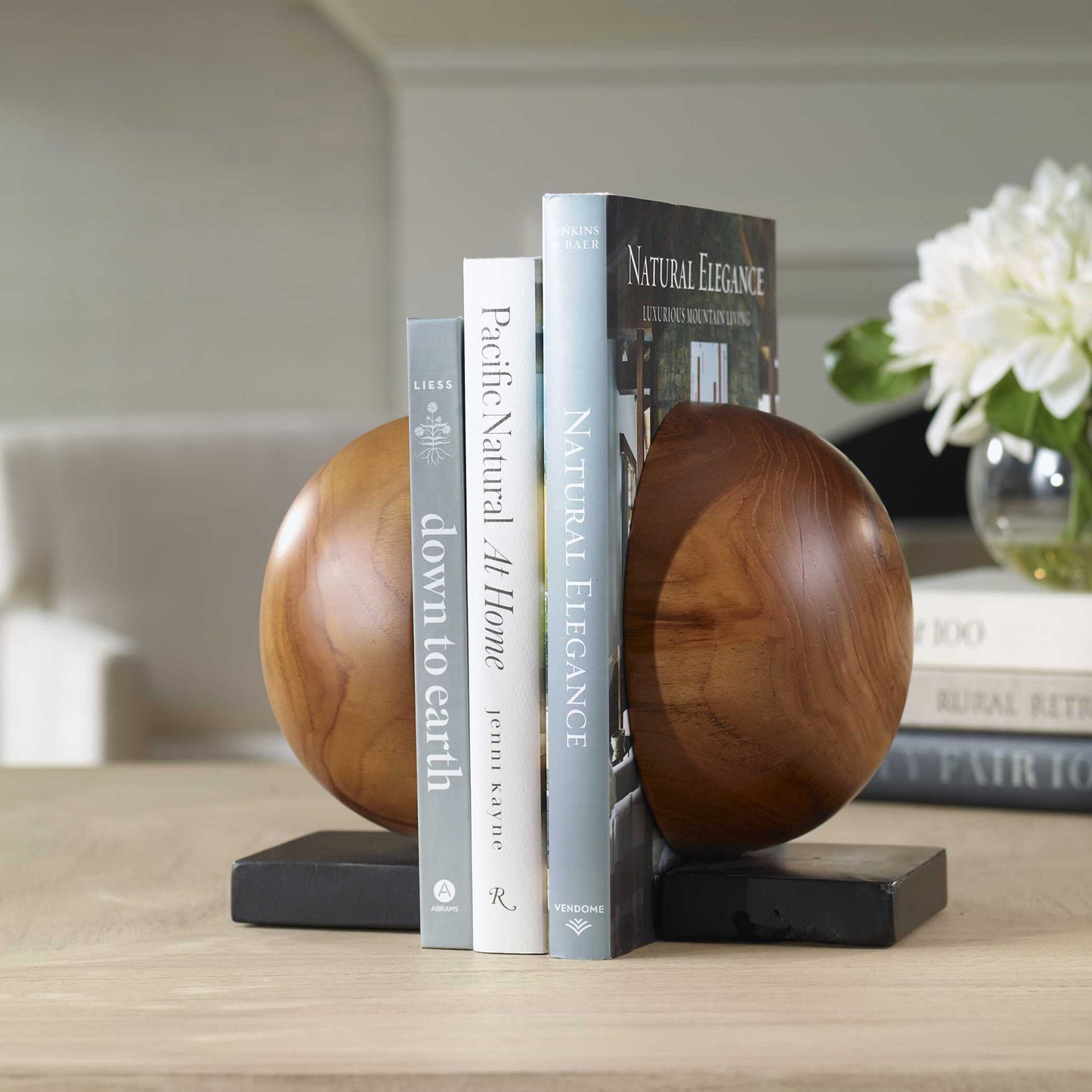 Teak And Noir - Bookends (Set of 2) - Light Brown