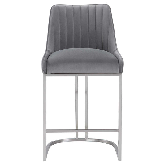 Thorne - Counter Stool - Gray / Silver