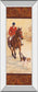 On The Hunt I By Linda Wacaster - Mirror Framed Print Wall Art - Beige