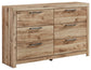 Hyanna - Six Drawer Dresser - Tan Brown