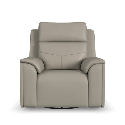 Vernon - Power Swivel Gliding Recliner With Power Headrest, Lumbar, Heat & Massage