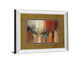 Skyline By Cat Tesla - Mirror Framed Print Wall Art - Light Brown