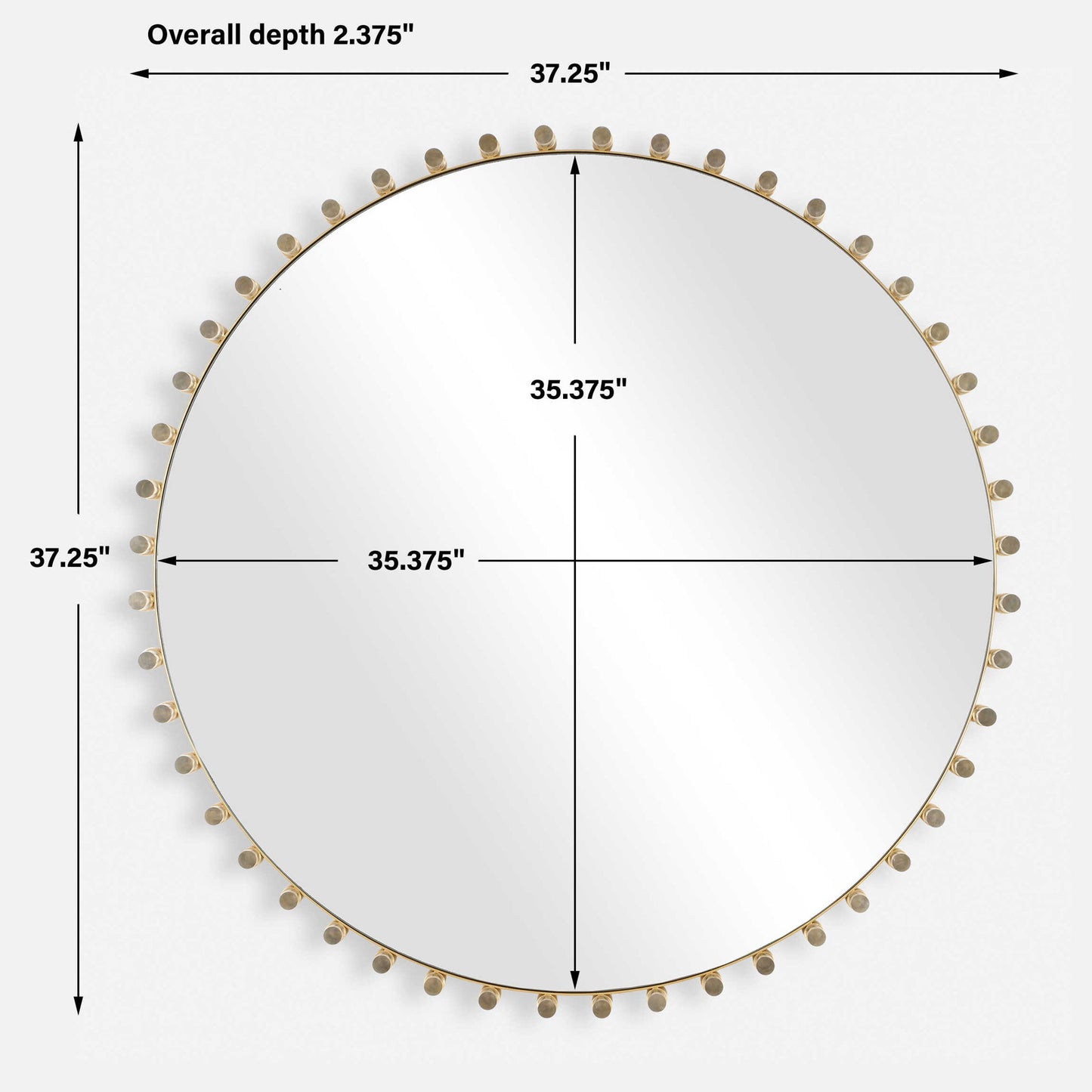 Avelyne - Round Mirror - Gold