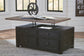 Tyler Creek - Lift Top Cocktail Table - Grayish Brown / Black