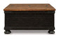 Valebeck - Lift Top Cocktail Table - Black / Brown