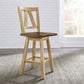 Lindsey Farm - Counter Height Swivel Chair - Natural & Brown