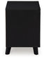 Danziar - Two Drawer Night Stand - Black
