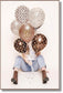 Rose Metallic Balloons - 32" x 47" Framed Wall Art - Beige
