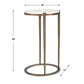 Mercier - Round Marble Accent Table - Brass / White