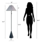 Conical Oasis Metal Floor Lamp - Matte Black / White