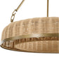 Ladakh - 9 Light Round Wicker Pendant - Gold