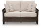 Monterey Point - Loveseat With Cushion - Dark Brown
