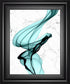 Teal Ribbons I Framed Print By Irena Orlov - Light Blue