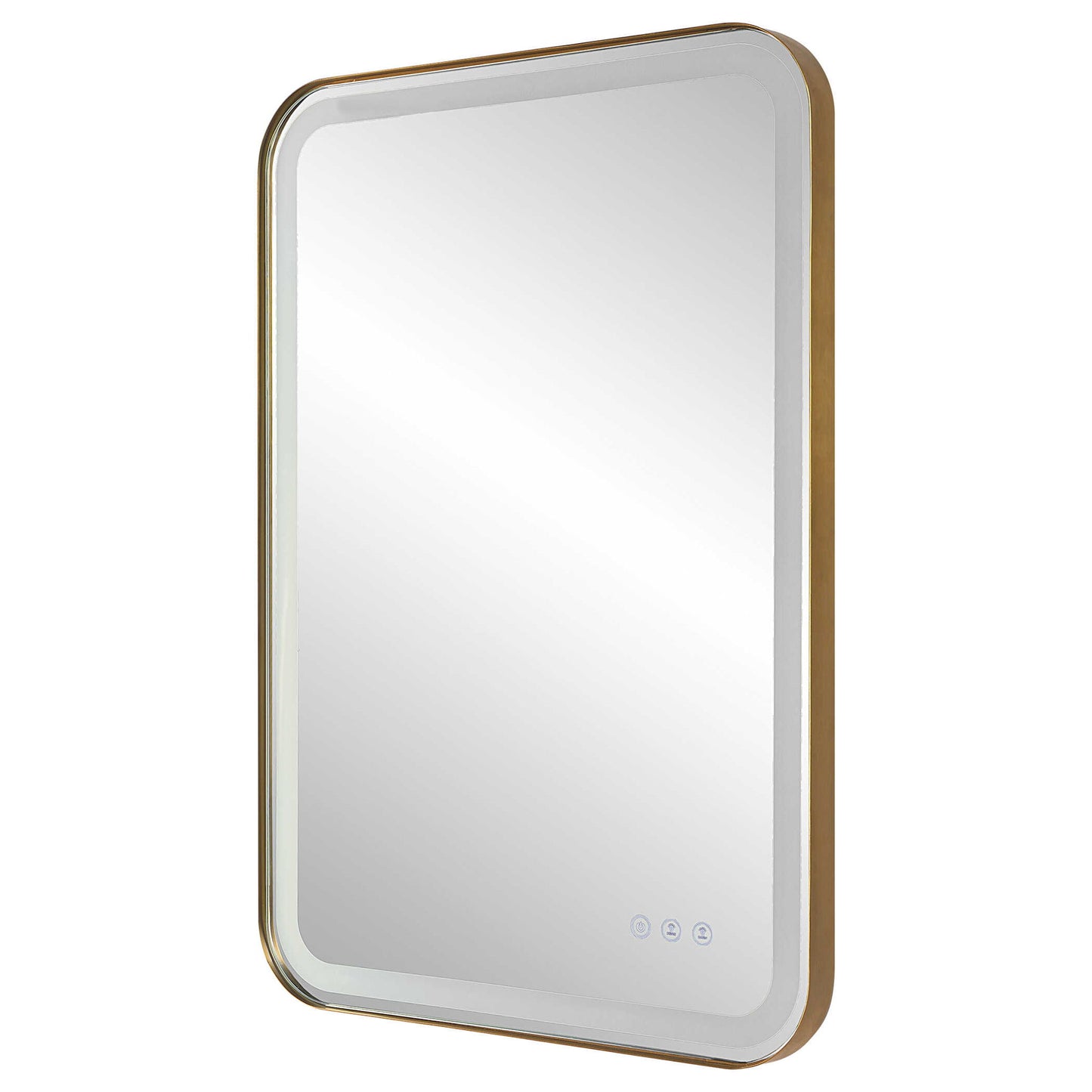 Crofton - Vanity Mirror - Gold & Pearl Silver