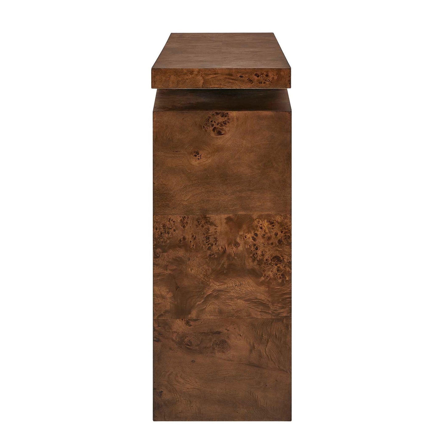 Naoko - Burl Wood Console Table - Woodtone