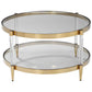 Kellen - Glass Coffee Table - Gold