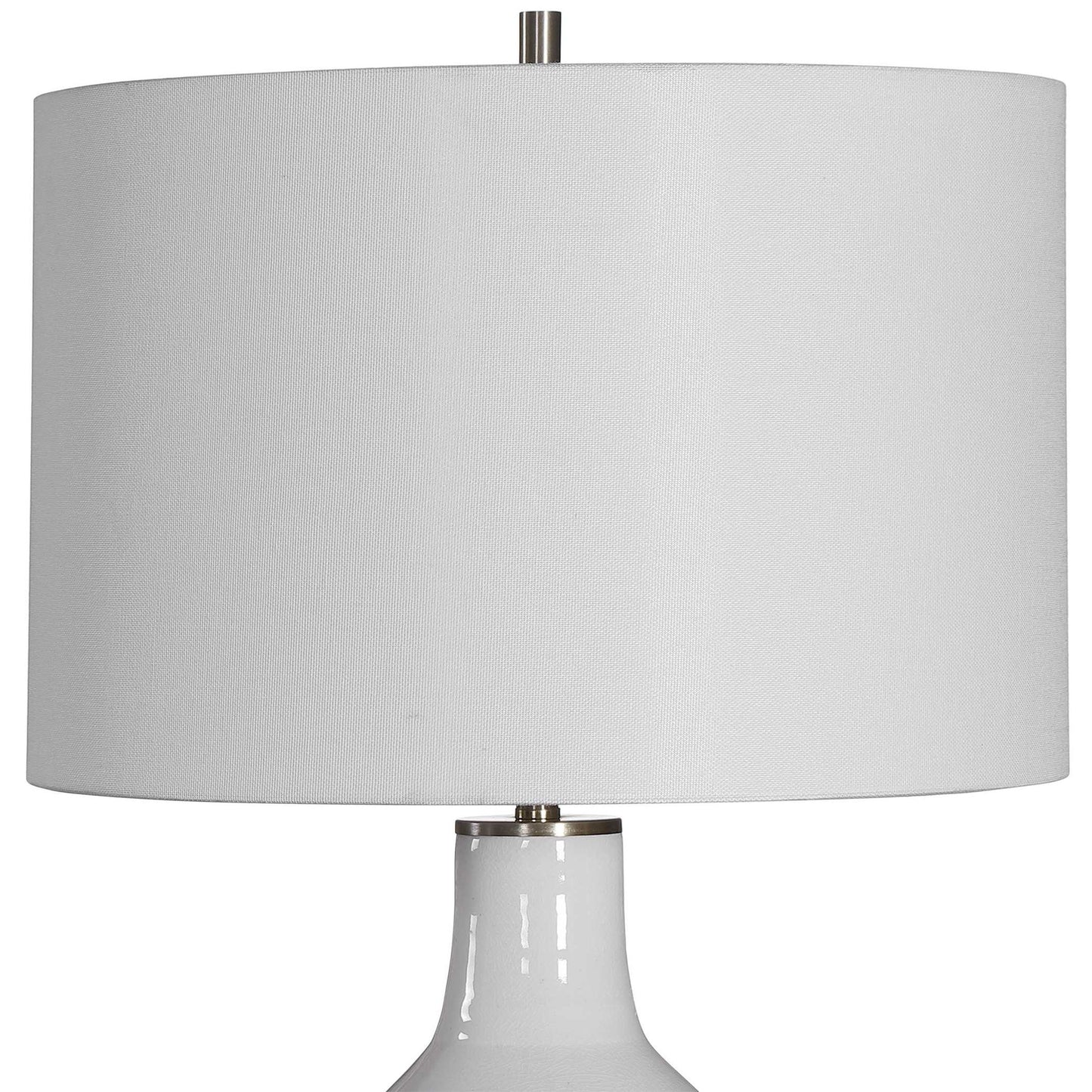 Dakota - Crackle Table Lamp - White