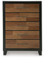 Kraeburn - Five Drawer Chest - Brown / Black