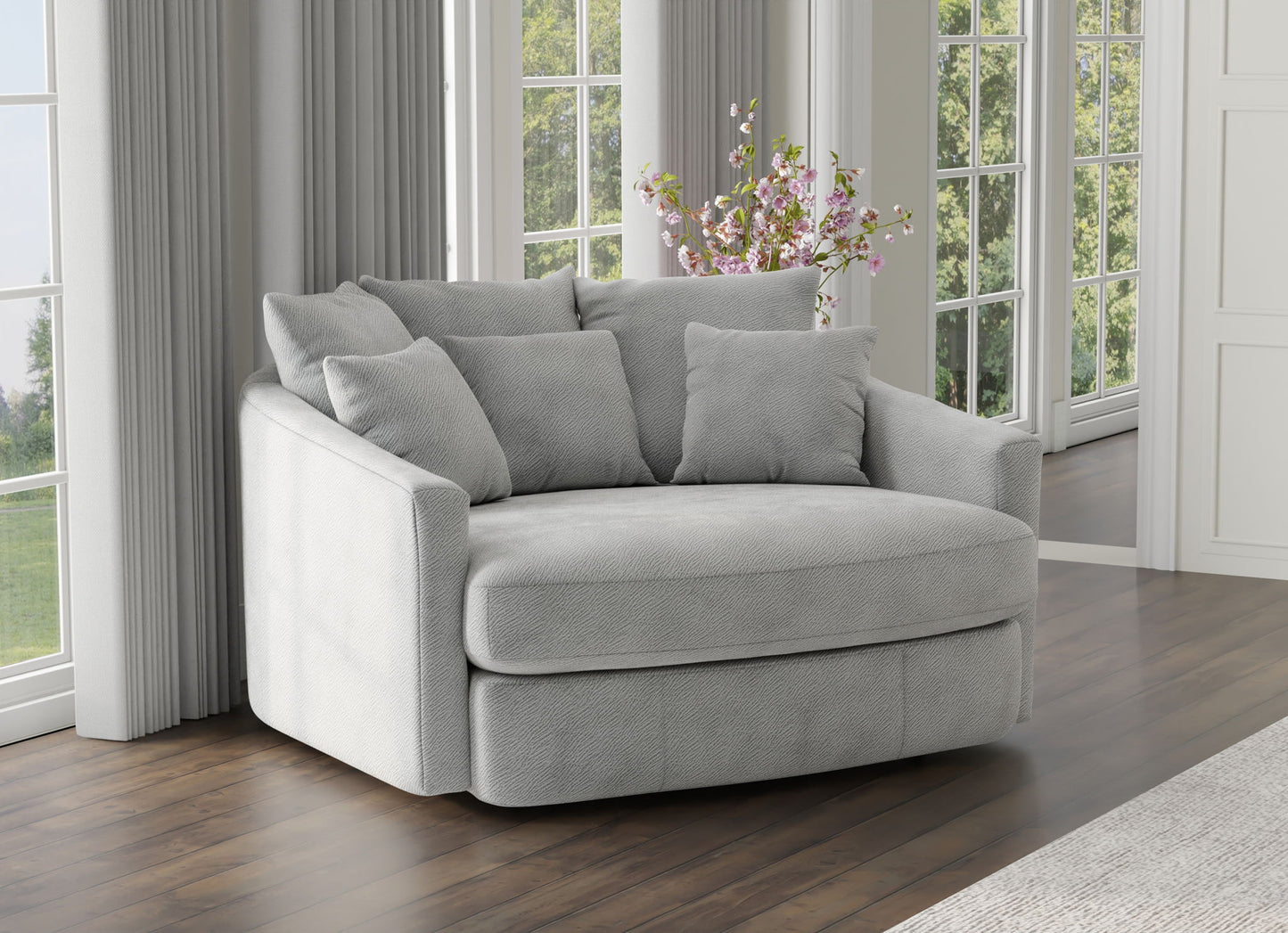 Matty - Round Accent Cuddle Chaise