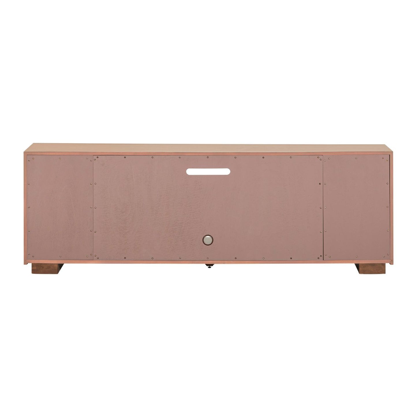 Fireplace TV Consoles - 214 84'' Console With Fire FTS Multiplees - Light Brown