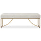 Swale - Ivory Leather Bench
