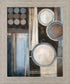 Circles in Mist - 28" x 34" Framed Wall Art - Beige