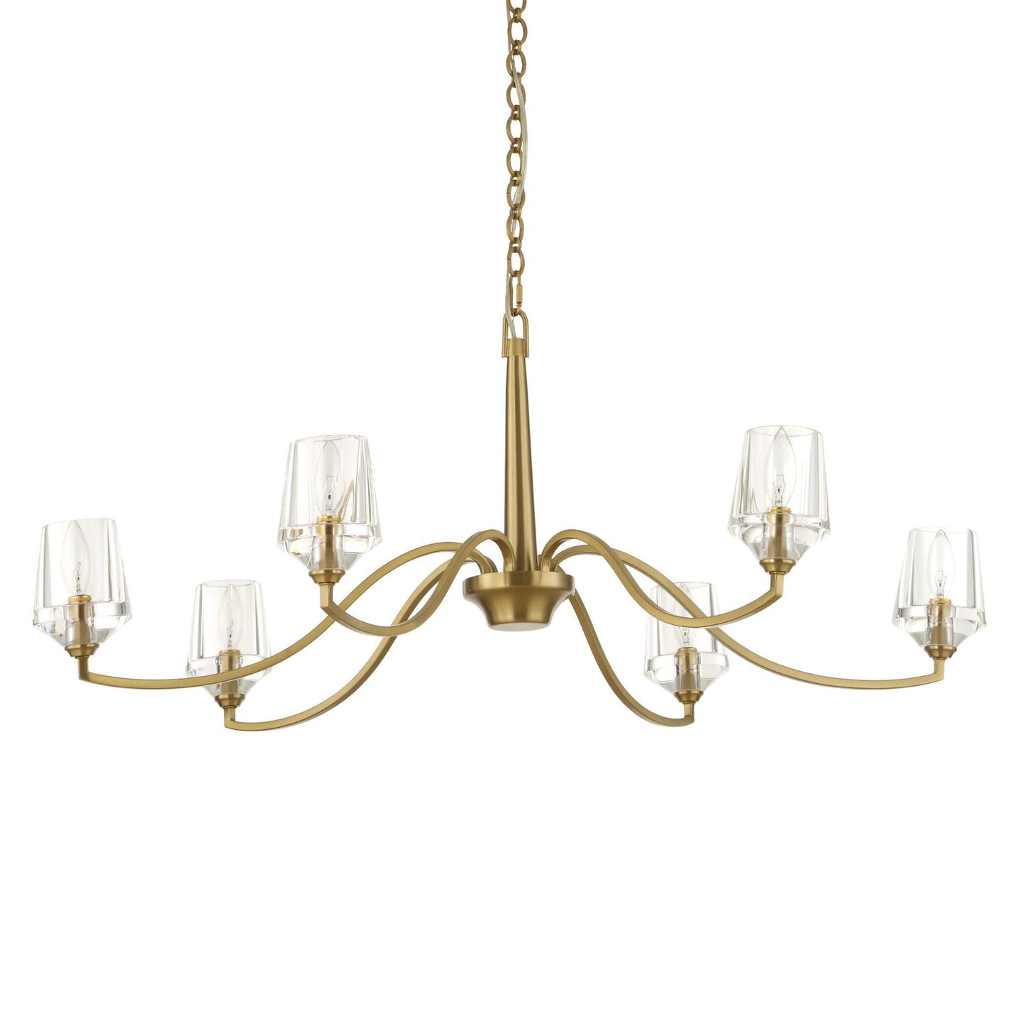 Barcelona - 6 Light Brass Chandelier - Gold