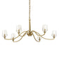 Barcelona - 6 Light Brass Chandelier - Gold