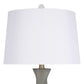 "Sage Elegance" Art Glass Table Lamp (Set of 2) - Frosted Sage Green / Frosted Crystal