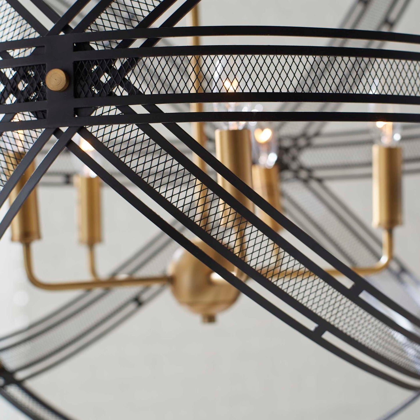 Spherical - 5 Light Pendant - Black