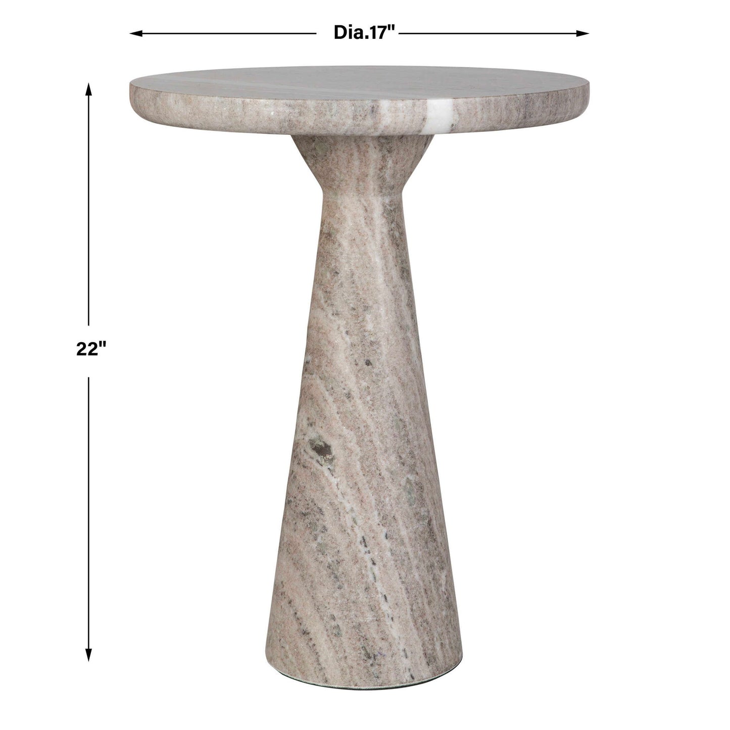 Stour - Marble Accent Table - Gray