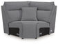 Modmax II - 8-Piece Power Reclining Sectional With LAF Press Back Power Chaise And Console - Salt And Pepper