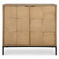 Lorenzo - Geometric 2 Door Cabinet - Light Brown