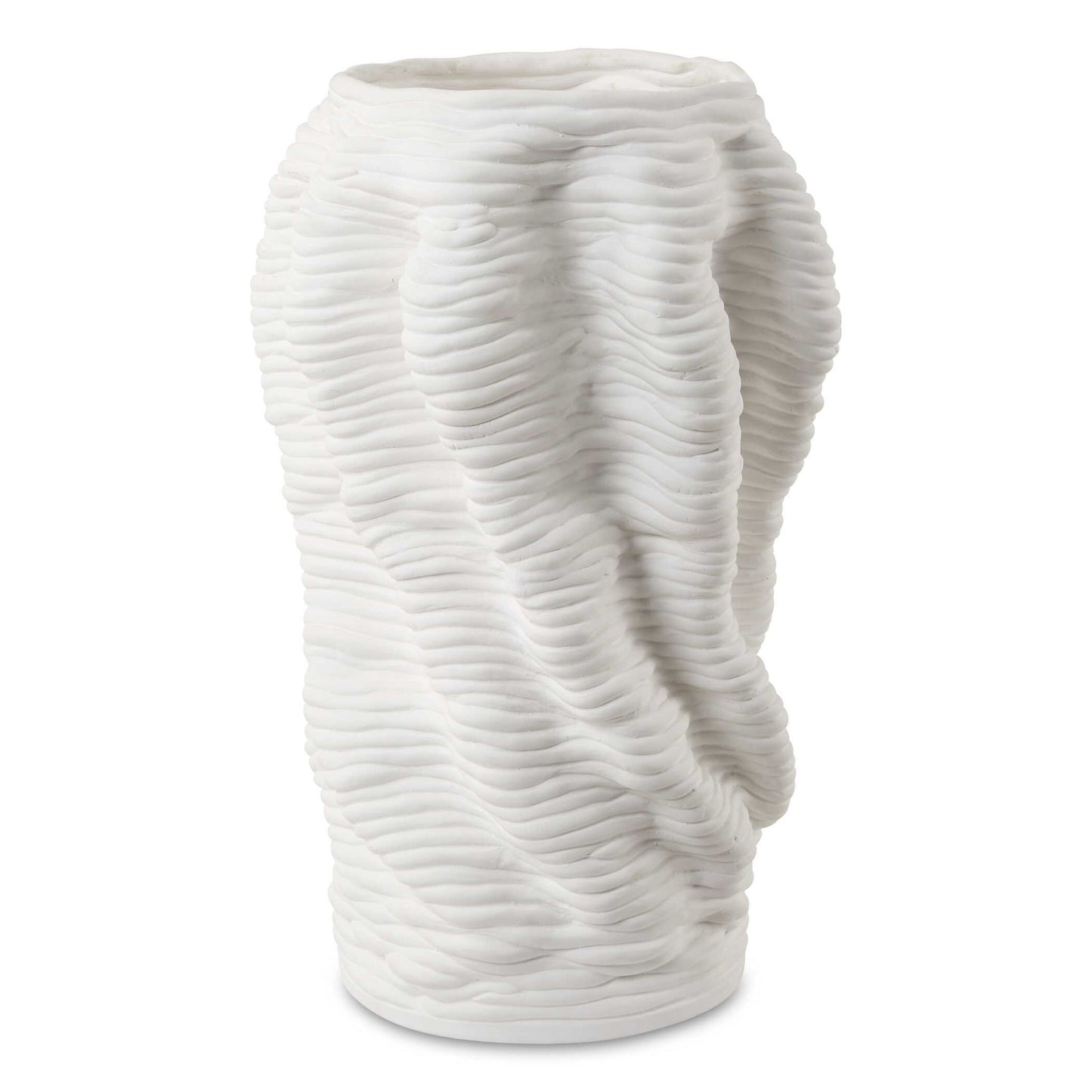 Stratified - Matte Vase - White