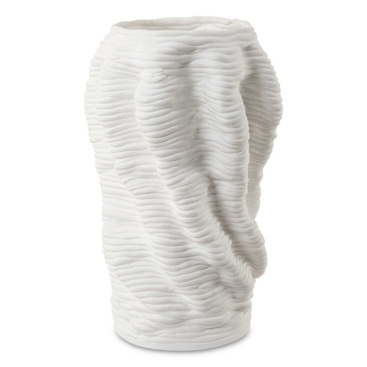 Stratified - Matte Vase - White