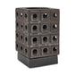 Lattice - Indoor-Outdoor Lantern Candleholder - Brown / Gray