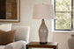 "Serene Stone" Ceramic Table Lamp (Set of 2) - Natural Finishes/Matte Black