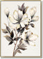 Ivory Bloom Serenade - 35" x 47" Framed Wall Art - Beige