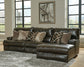 Como - 3 Piece Italian Leather Match Reclining Sectional