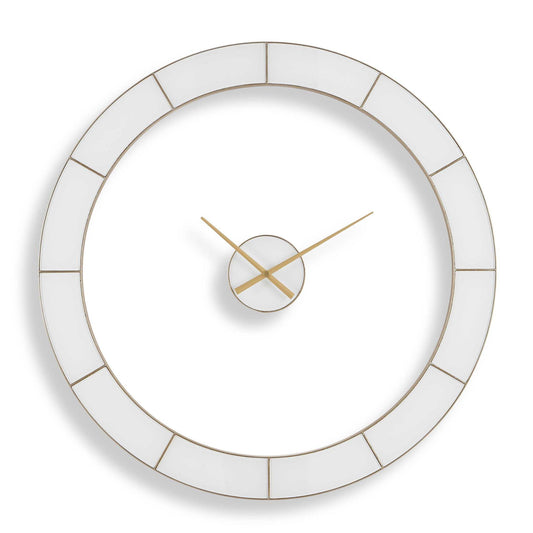 Ivory Halo - Minimalist Wall Clock - Gold / White