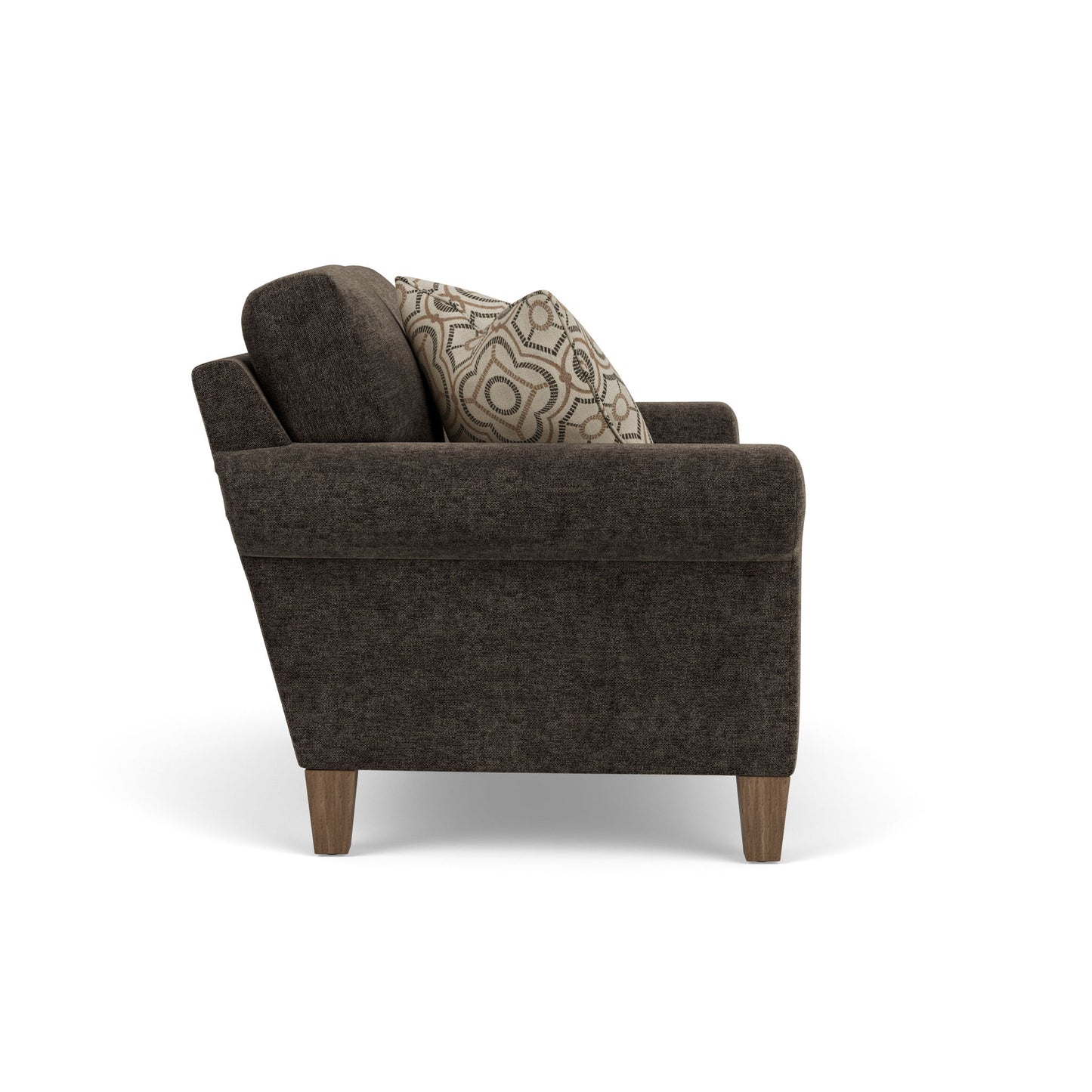 Moxy - Fabric Loveseat, Curved Sock Arms