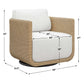 Santorini - Outdoor Swivel Lounge Chair - Brown