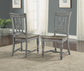 Plymouth - Dining Chair (Set of 2) - Gray / Dark Brown