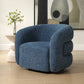 Junie - Swivel Barrel Chair - Blue